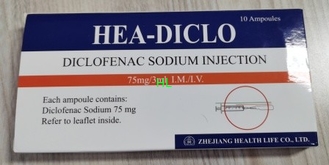 China Diclofenac Natrium Injektion 75 mg / 3 ml fournisseur
